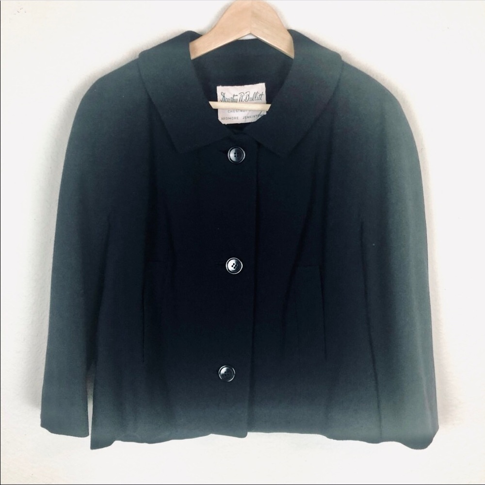 Vintage Dorothy R. Bullitt NAVY Cropped Jacket